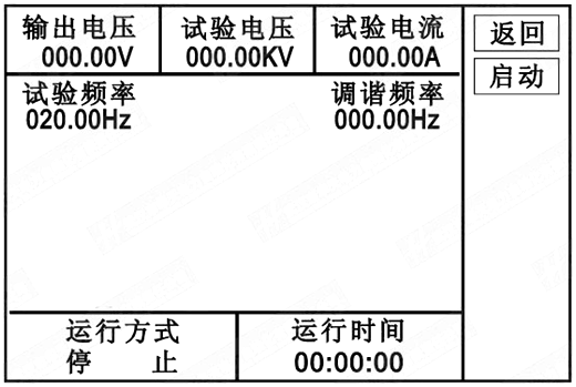 变电站电气设备交流耐压谐振装置自动试验界面